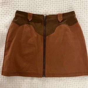 Love Riche Western Zip Front Skirt